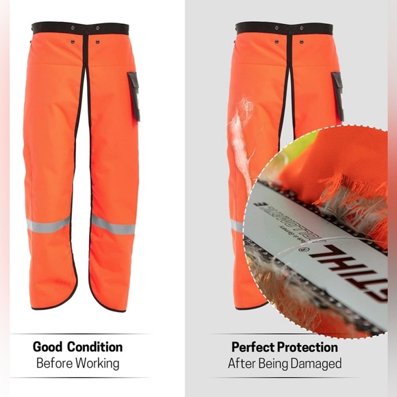 YARDMARIS Chainsaw Chaps Technical 8 Layers Class B for Chainsaw Users LRG- NWT - Picture 4 of 9